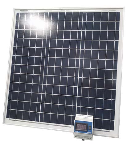 Kit panel solar más regulador de carga para baterías